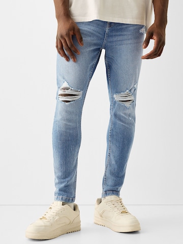 Slimfit Jeans de la Bershka pe albastru