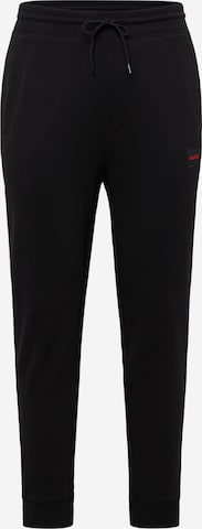 HUGO Tapered Trousers 'Doak' in Black: front