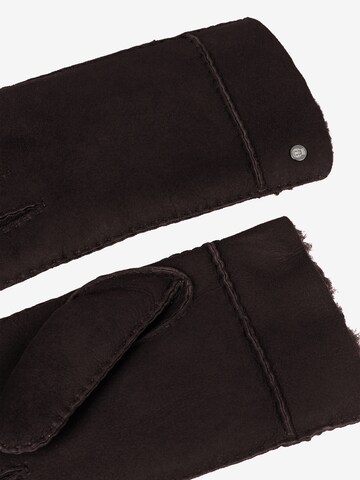 Roeckl Full Finger Gloves 'Silk Lamb' in Brown