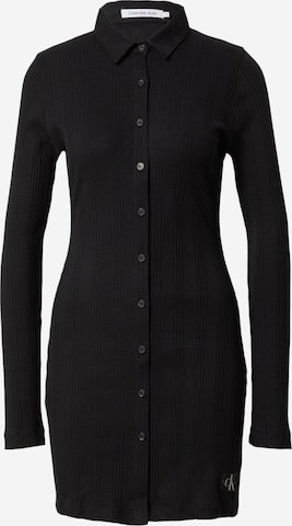 Calvin Klein Jeans - Vestidos camiseiros em preto: frente