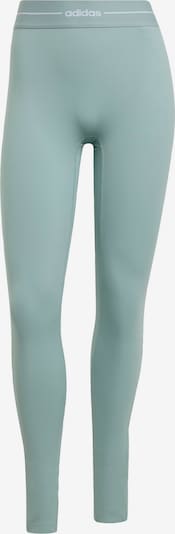 ADIDAS PERFORMANCE Pantalon de sport 'Hyperglam' en vert clair / blanc, Vue avec produit