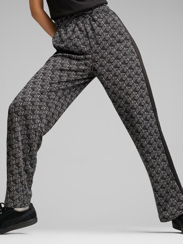 PUMA Regular Панталон 'T7' в черно: отпред