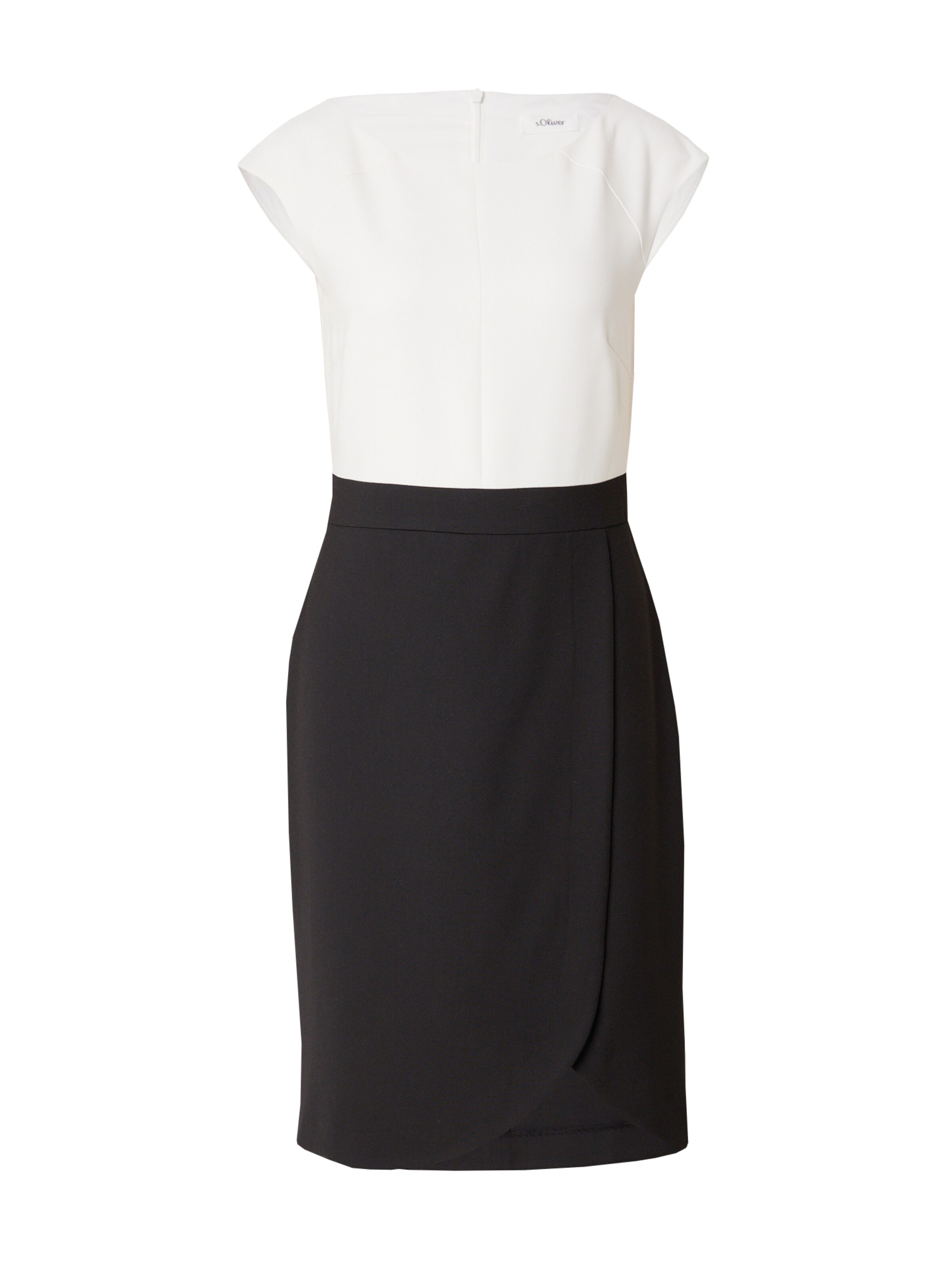 s.Oliver BLACK LABEL Kokerjurk in Zwart: voorkant
