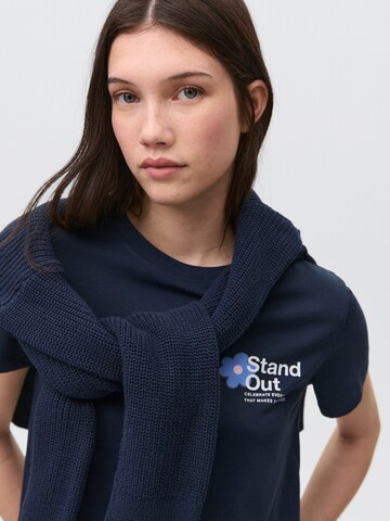 MANGO TEEN Shirt 'STAND OUT' in Blue