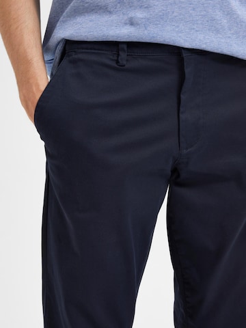 Coupe slim Pantalon chino 'Miles Flex' SELECTED HOMME en bleu