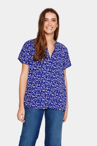 SAINT TROPEZ Blouse 'Tate' in Blue: front