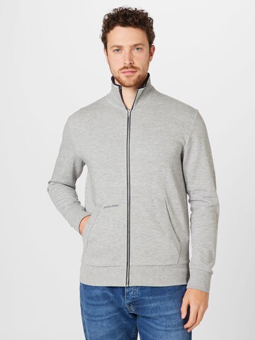 JACK & JONES - Sudadera con cremallera 'AIDEN' en gris: frente