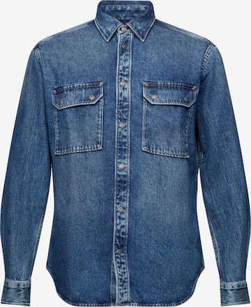 Coupe regular Chemise ESPRIT en bleu : devant