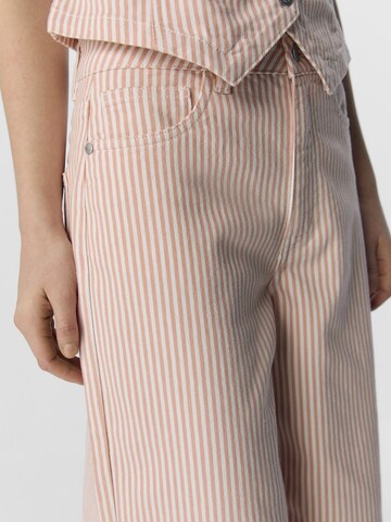 OBJECT Wide leg Jeans 'OBJMoji Mollie' in Roze