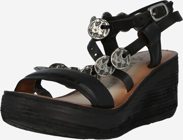 A.S.98 Sandal 'NOA' in Black: front