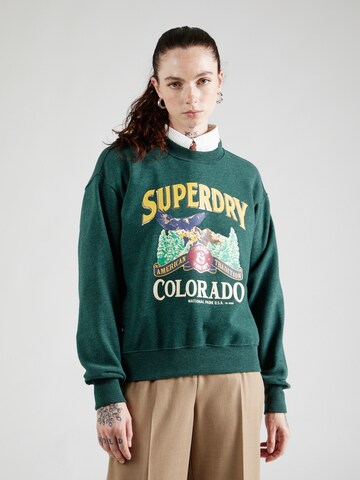 Superdry Sweatshirt in Green: front