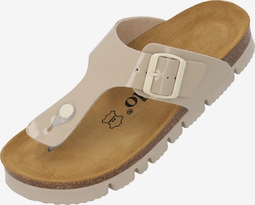 Palado Zehentrenner 'Palado Kos PL Lack' in Beige: Vorderseite