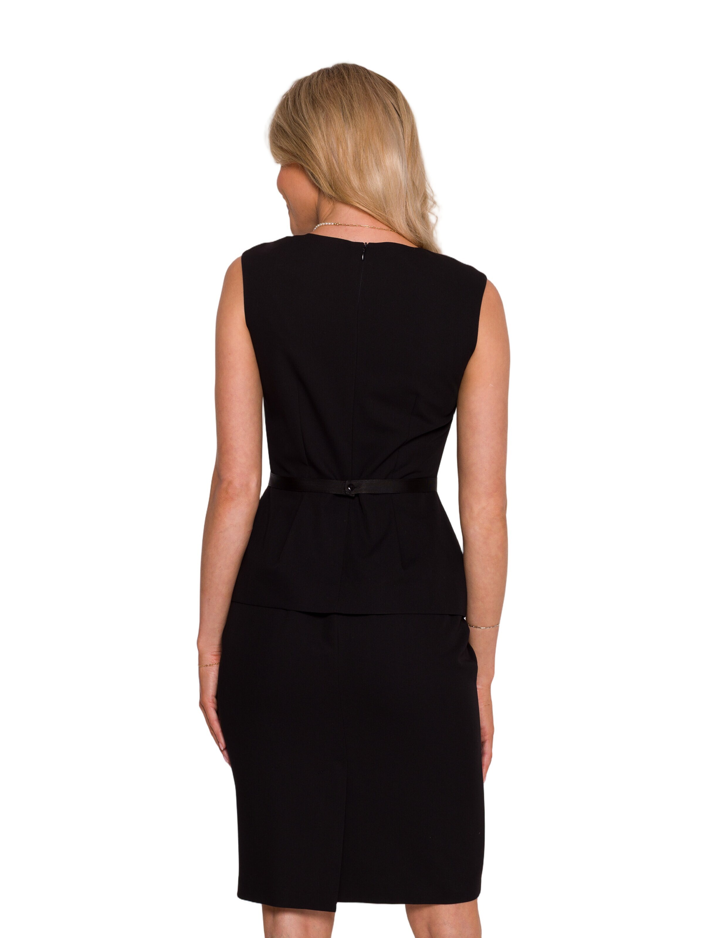 Rochie 'Sukienka ołówkowa z baskinką' de la Stylove pe negru