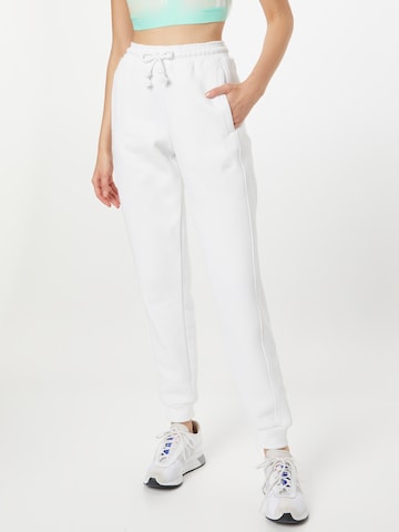 ADIDAS PERFORMANCE Workout Pants in White: front