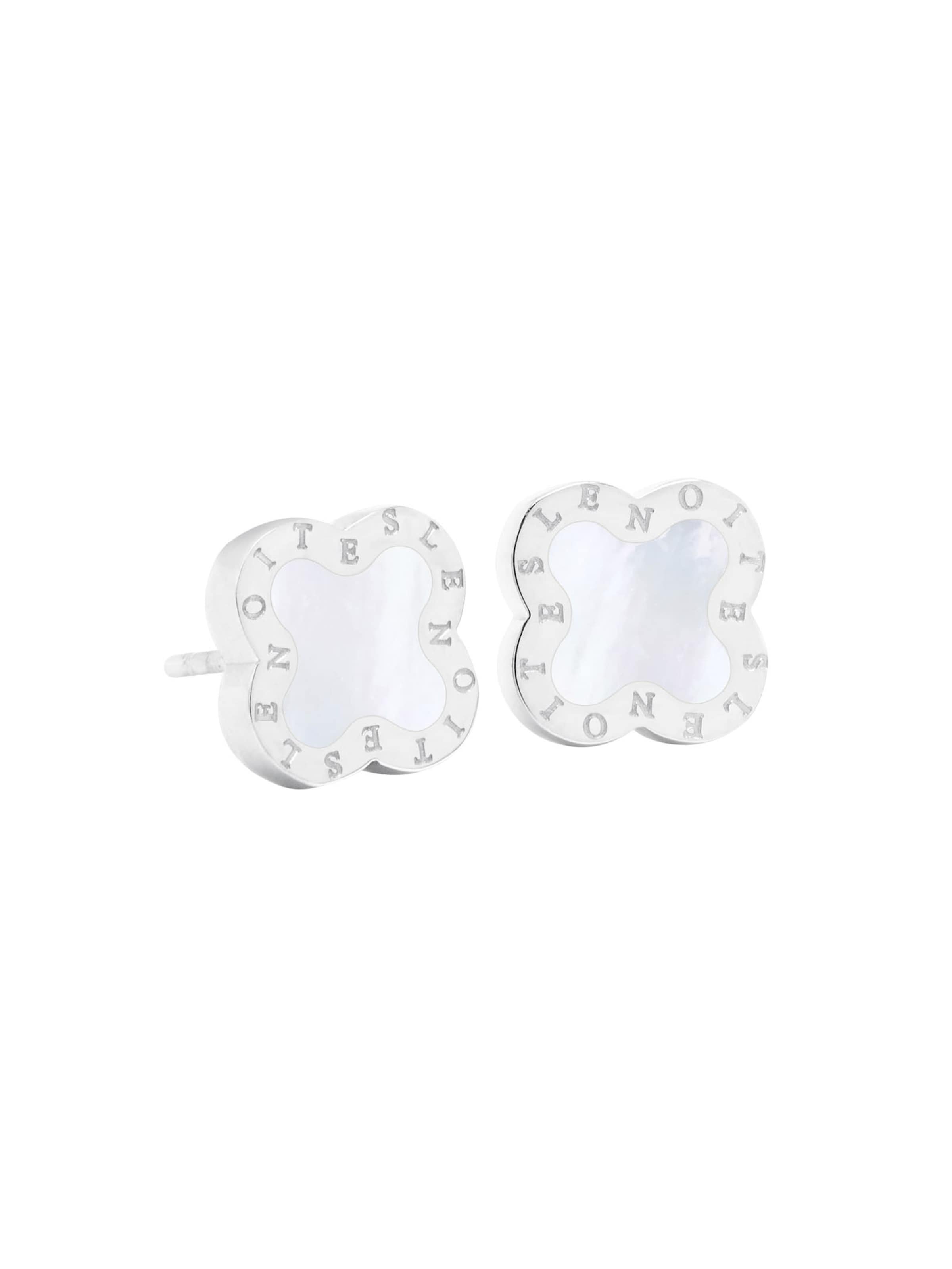 Boucles d'oreilles Lenoites en argent : devant