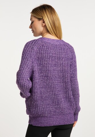 Usha Oversized Cardigan in Purple