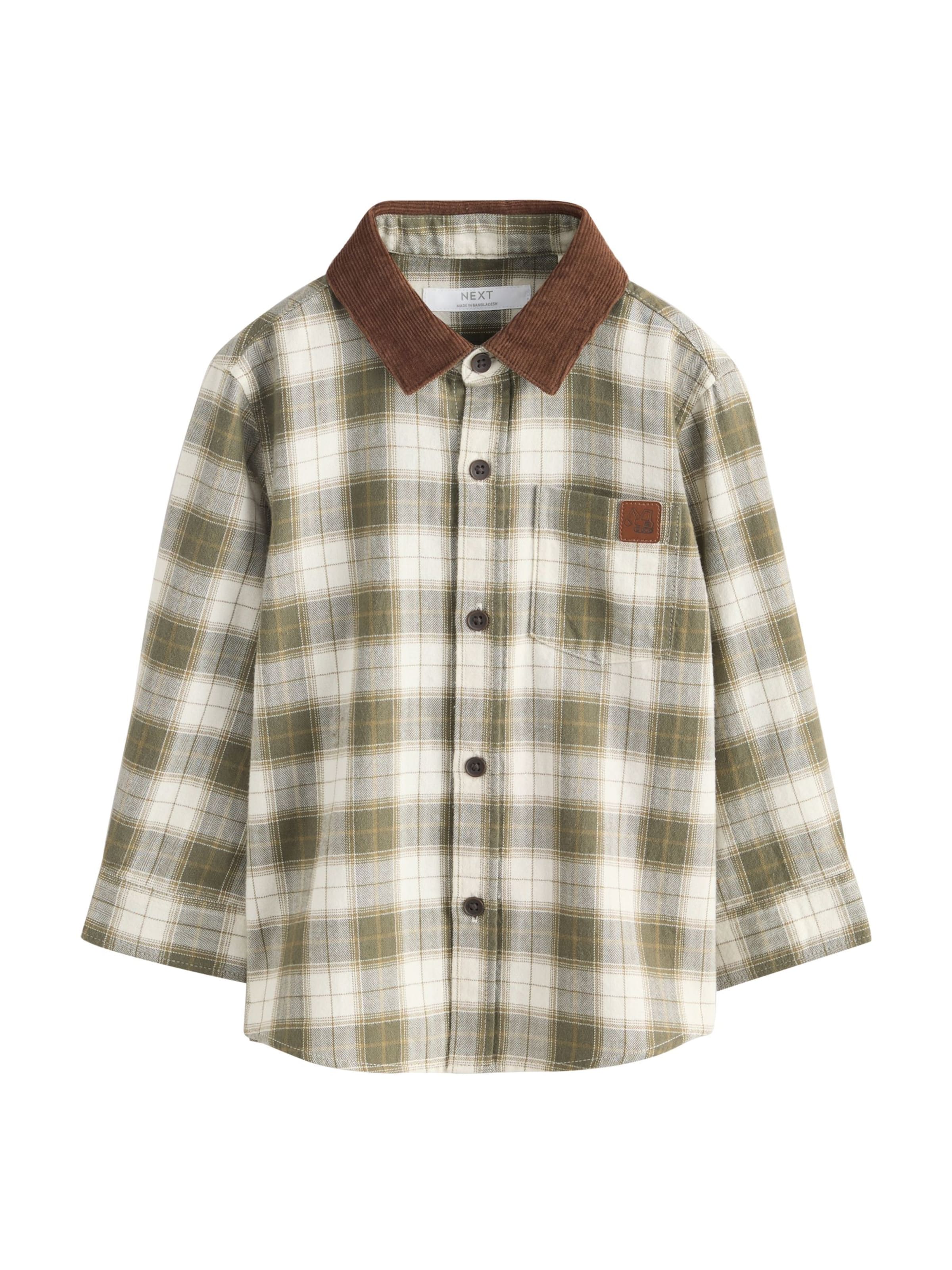 Next - Ajuste regular Camisa en verde: frente