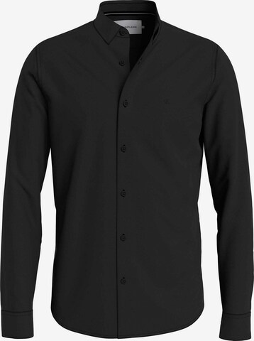 Calvin Klein Jeans Slim fit Business Shirt in Black: front