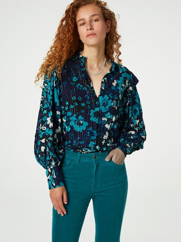 Fabienne Chapot Blouse 'Philo' in Blauw: voorkant