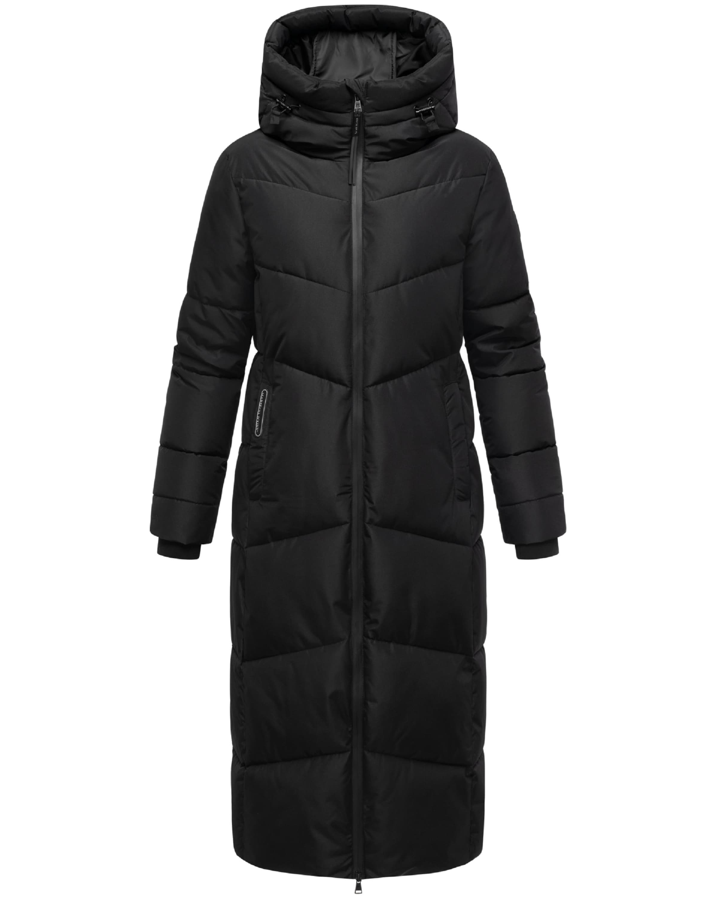 MARIKOO Χειμερινό παλτό 'Firella XVI' σε μαύρο: μπροστά