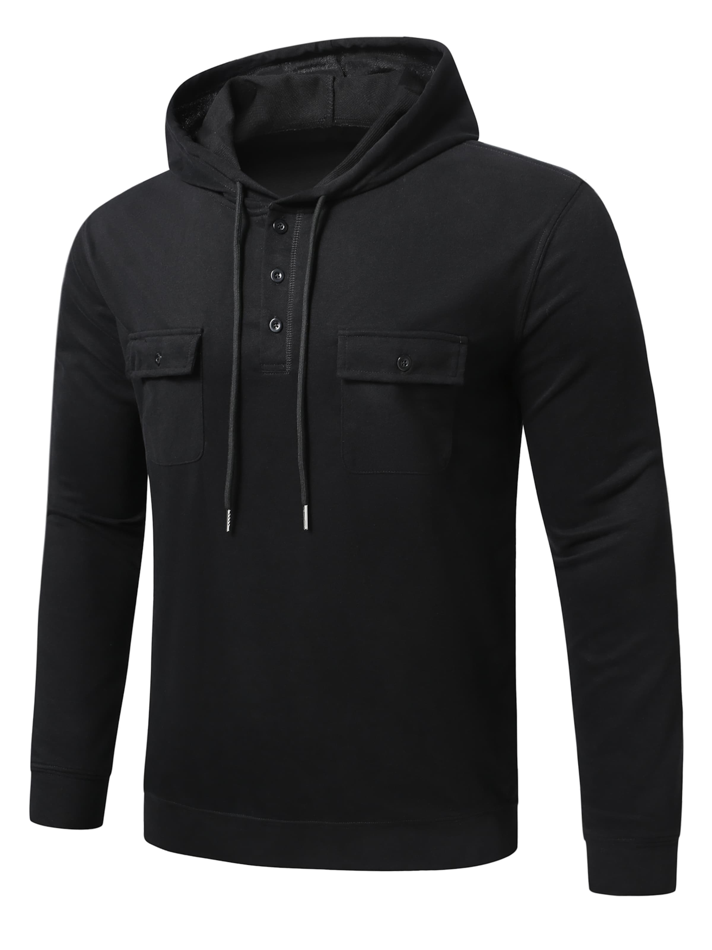 YOUTHUP Athletic Sweatshirt in Black