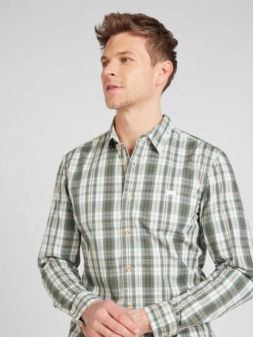 LEVI'S ® Kitsas lõige Triiksärk 'LS Battery HM Shirt Slim', värv roheline