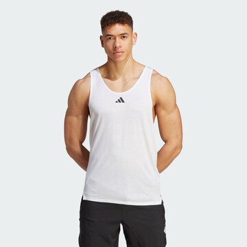 ADIDAS PERFORMANCE Sporttop 'Workout Stringer' in Weiß: predná strana