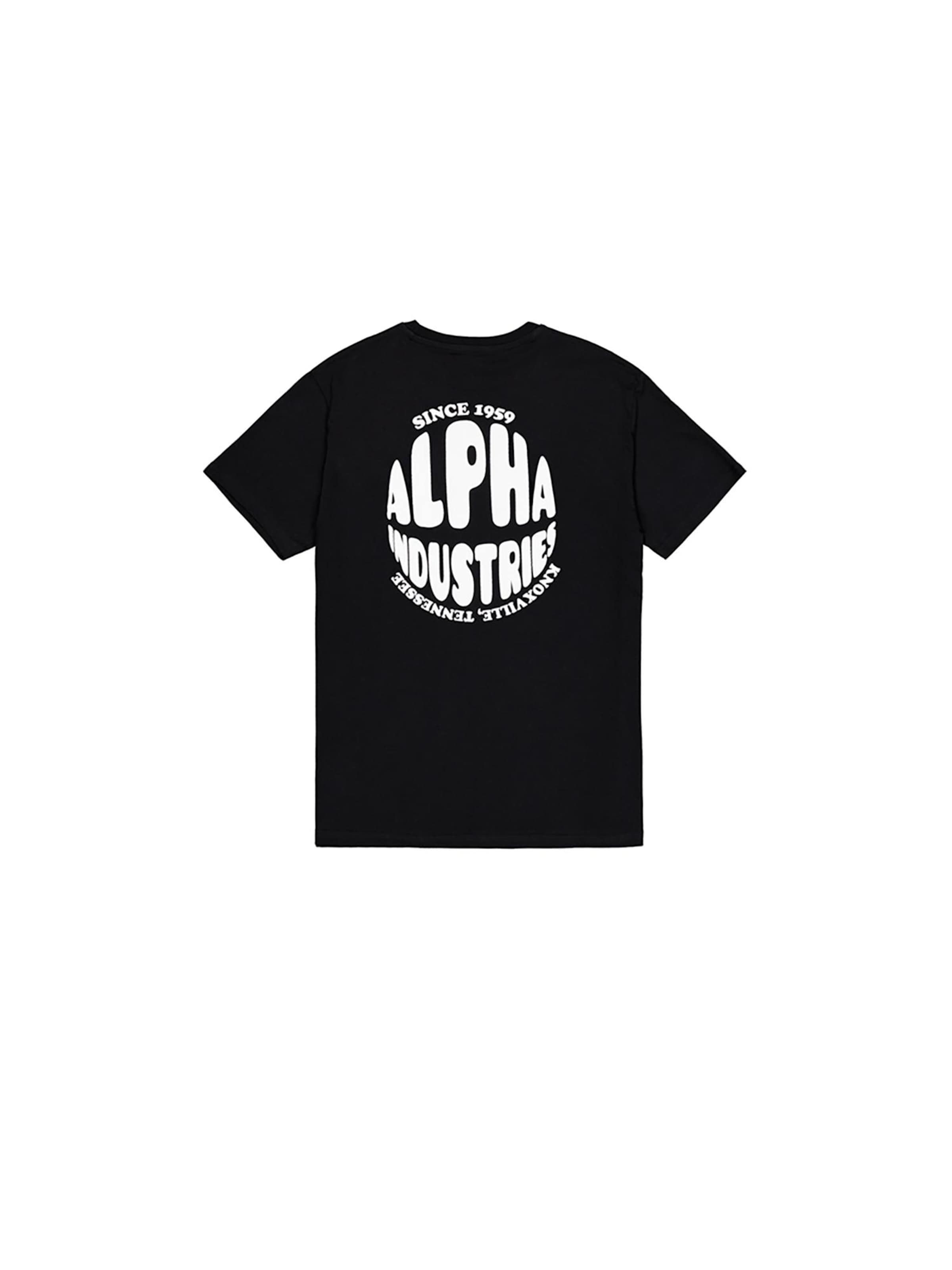 ALPHA INDUSTRIES Shirt 'Logo BP' in Black