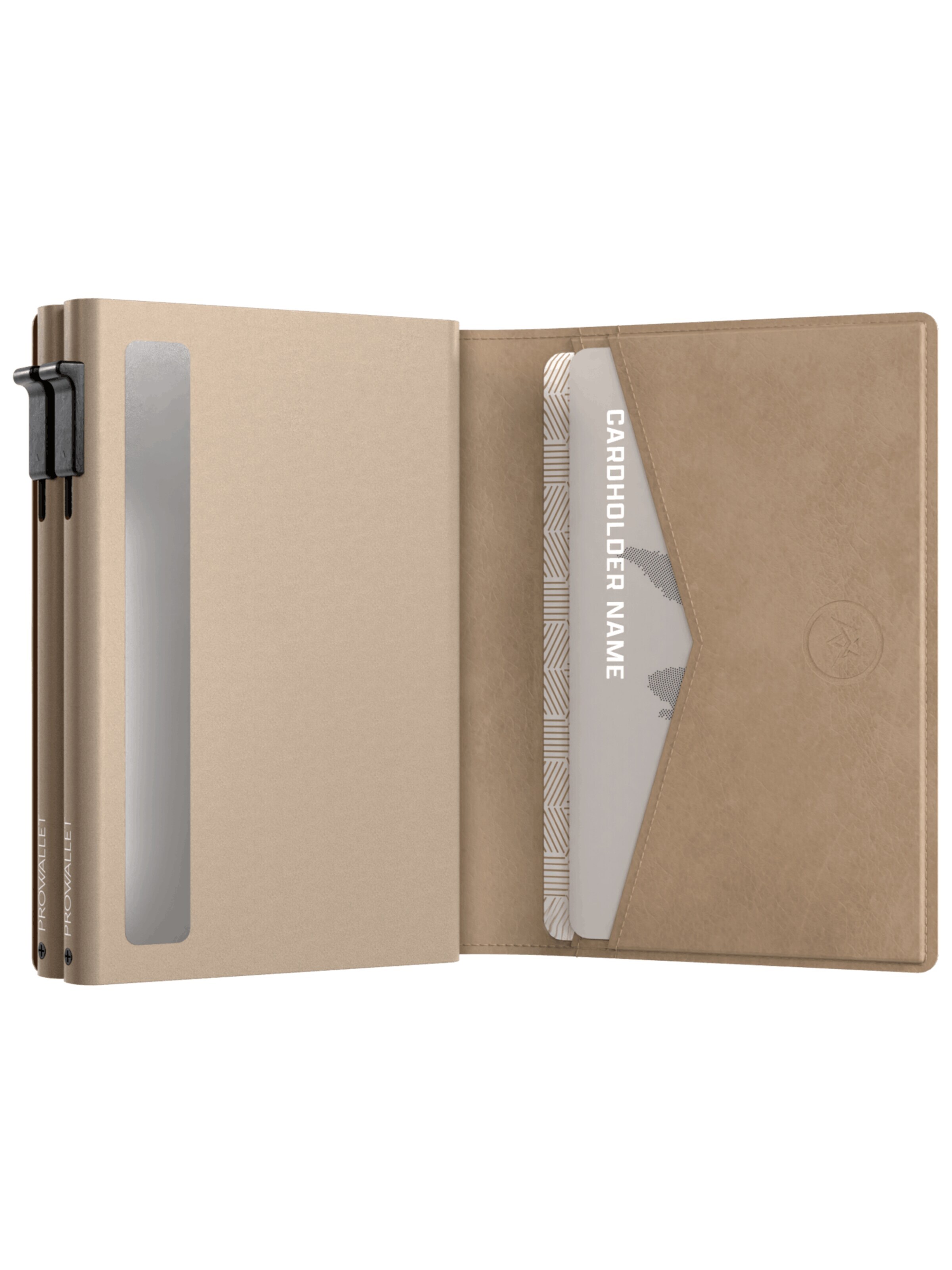 Prowallet Wallet 'Pasjeshouder Double' in Beige