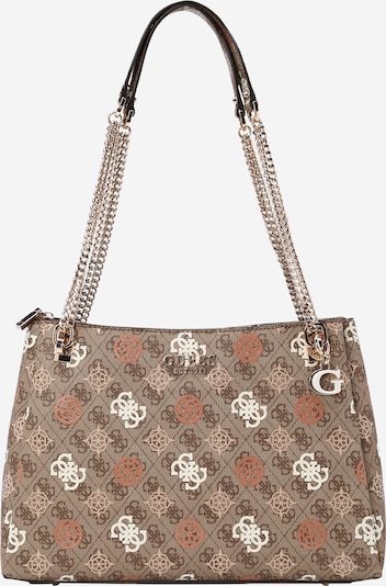 GUESS Shoulder bag 'ELIETTE' in Dark beige / Chestnut brown / Chocolate / White, Item view