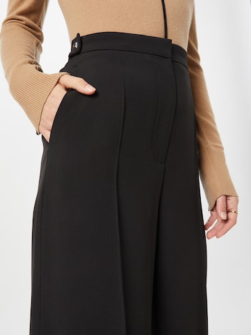 BOSS Black Wide leg Trousers with creases 'Tacilana' in Black
