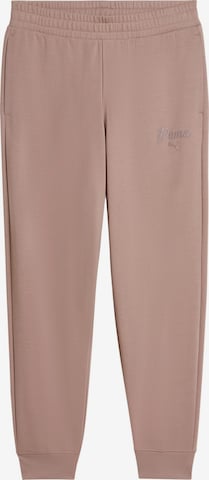 PUMA Regular Sports trousers 'ESS SCRIPT' in Brown: front