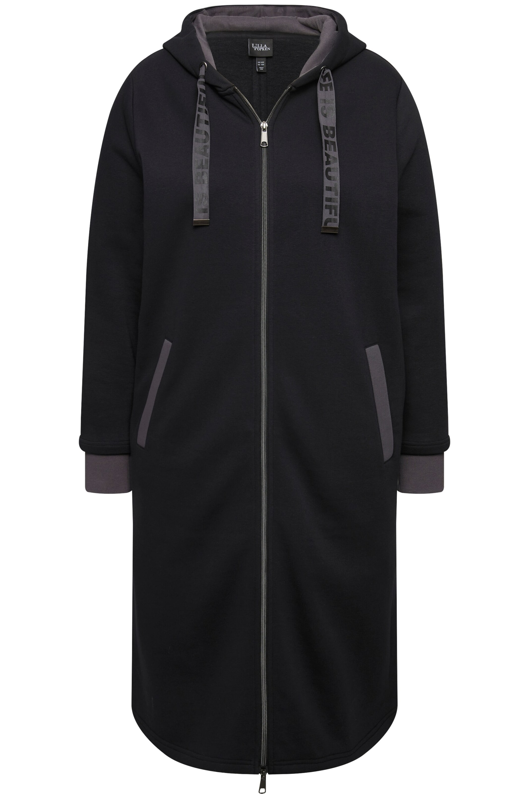 Ulla Popken Tussenjas in Zwart: voorkant