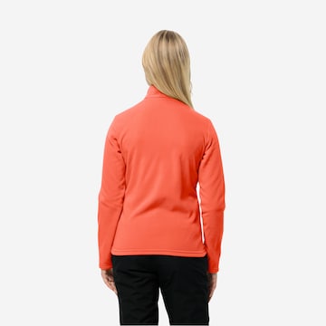 JACK WOLFSKIN Athletic Fleece Jacket in Orange