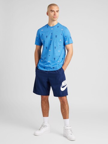 Nike Sportswear Loosefit Broek 'CLUB' in Blauw