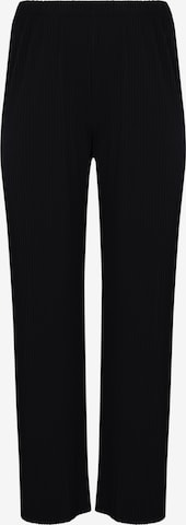 Yoek Loosefit Broek 'Pleated' in Zwart: voorkant