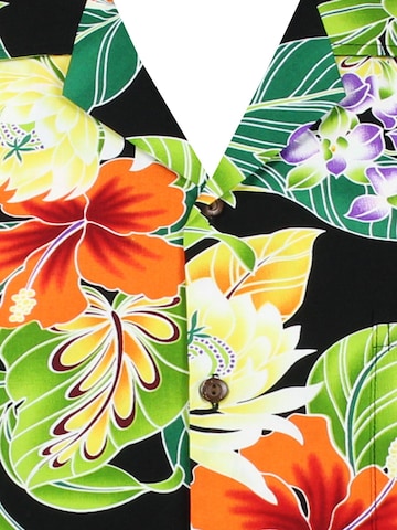 Pacific Legend Regular Fit Hemd 'New Flower'‌‌‌‌‌ in Schwarz