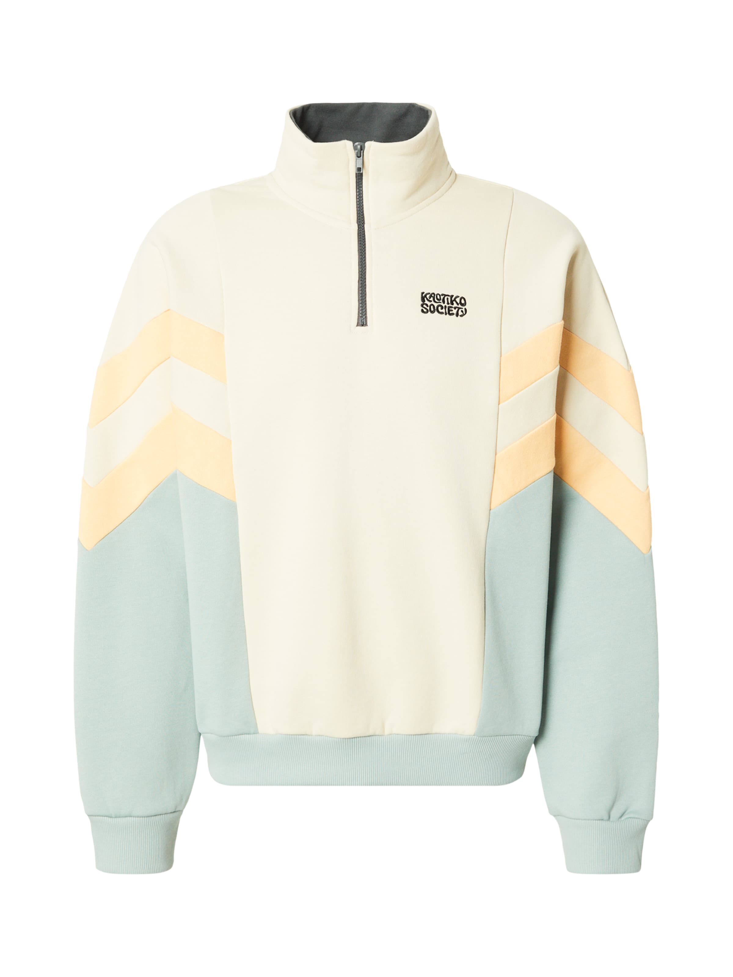 Sweat-shirt Kaotiko en beige : devant