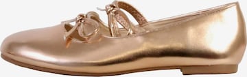 POTI PATI Baleriny 'Supermodische Ballerinas für Kinder mit Gummizügen' w kolorze złoty: przód