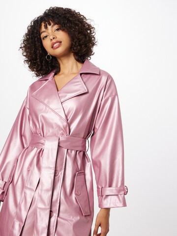 Daisy Street Between-Seasons Coat in Pink