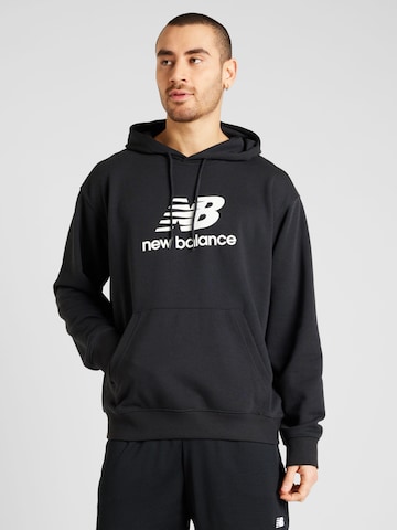 new balanceSweater majica - crna boja: prednji dio