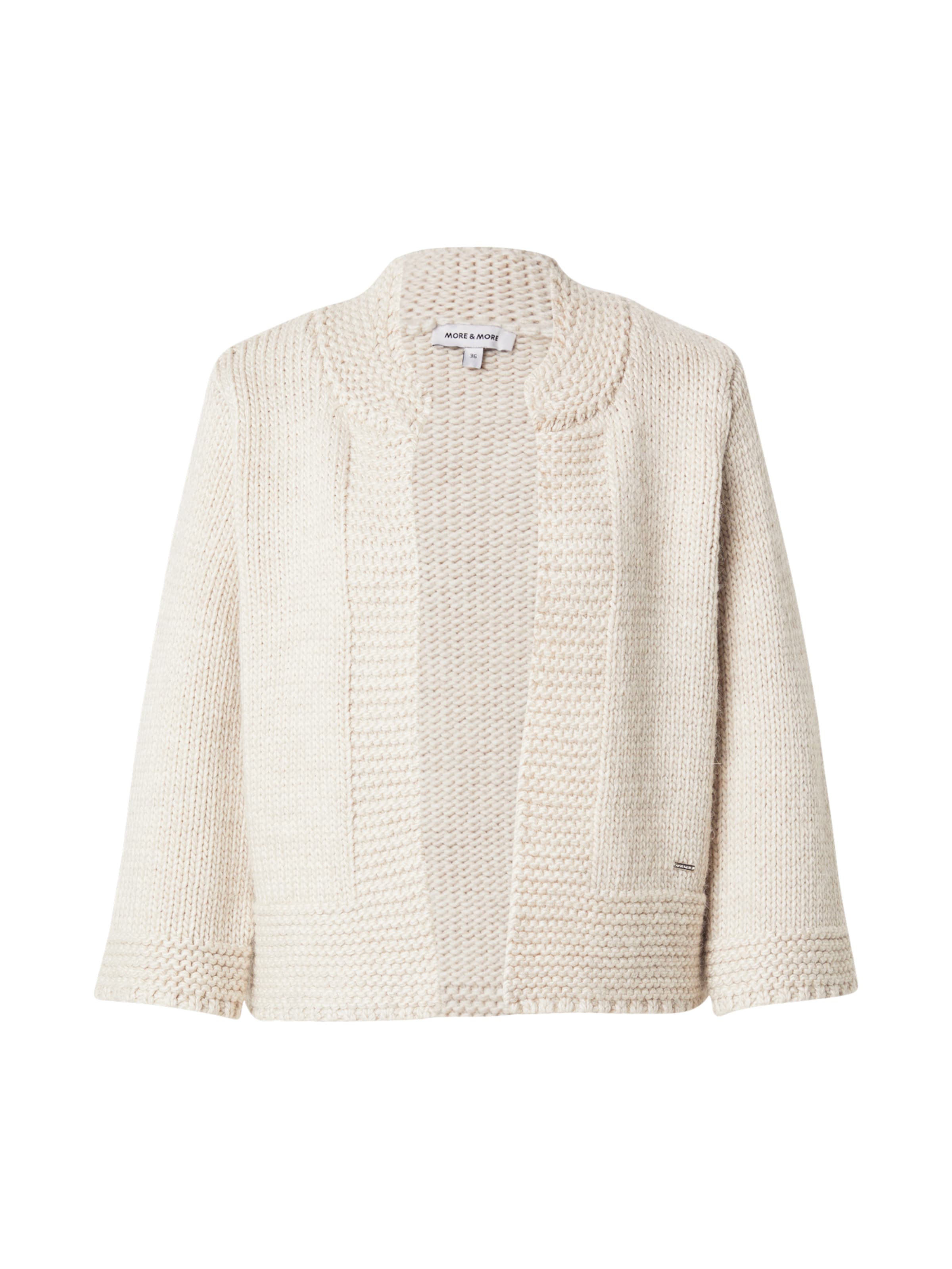 MORE & MORE Πλεκτή ζακέτα σε μπεζ: μπροστά