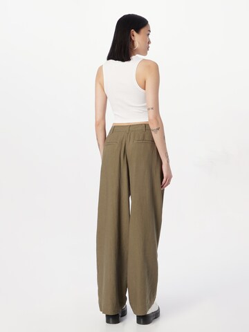 GAP Wide leg Pleat-front trousers in Green