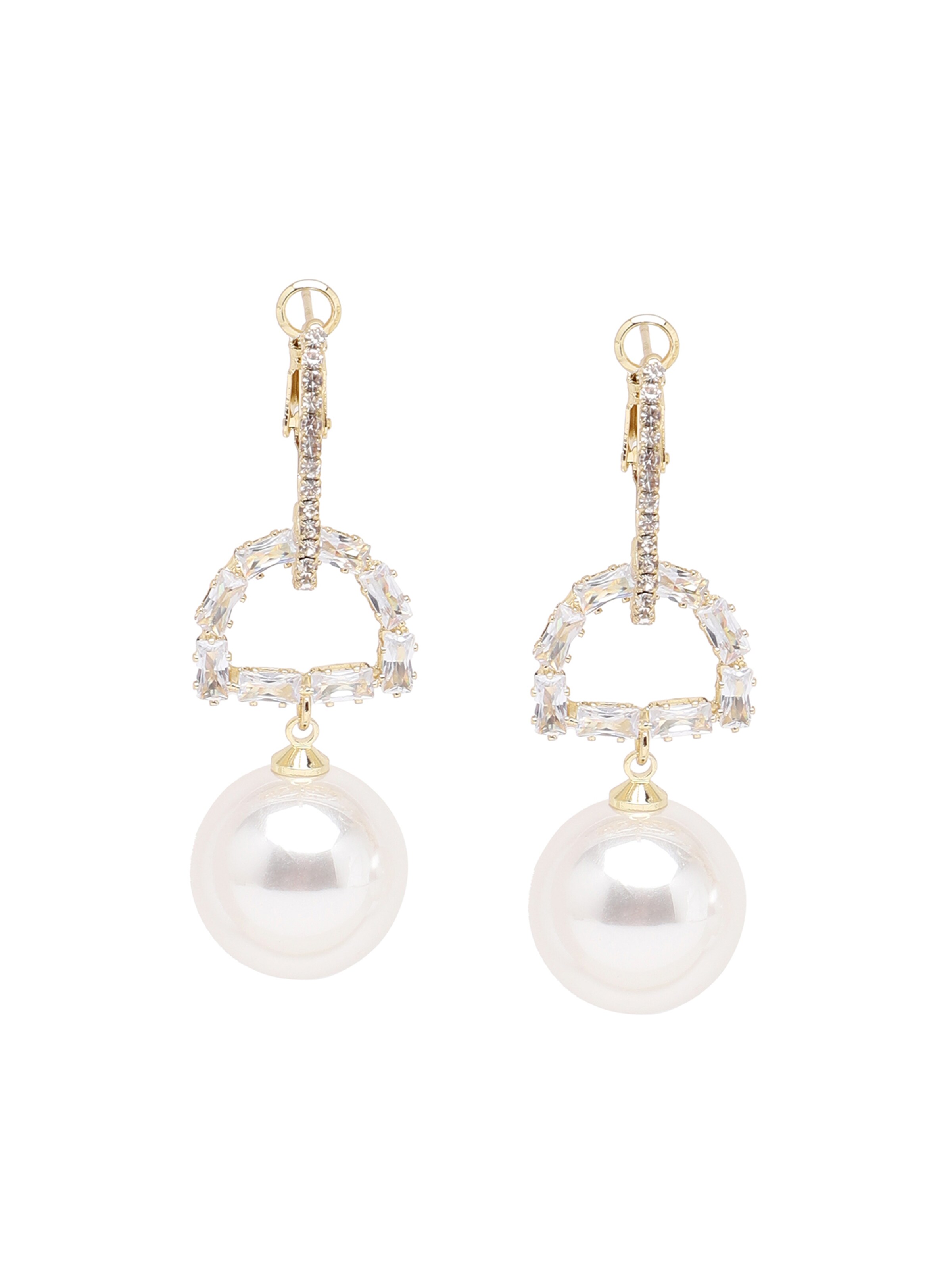 SOHI Uhani 'Teofila' | bela barva: sprednja stran