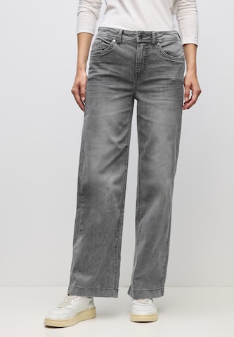 STREET ONE Wide leg Jeans in Grey: front