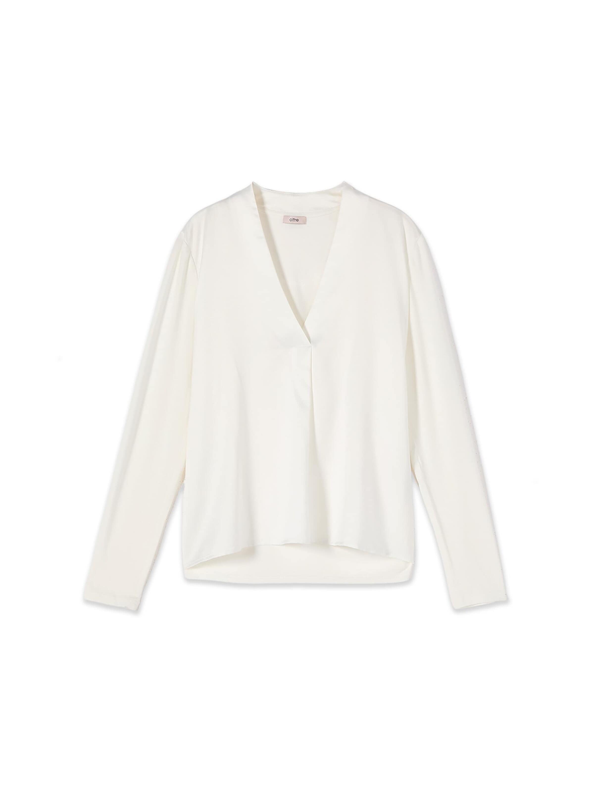 Camicia da donna di oltre in bianco: frontale