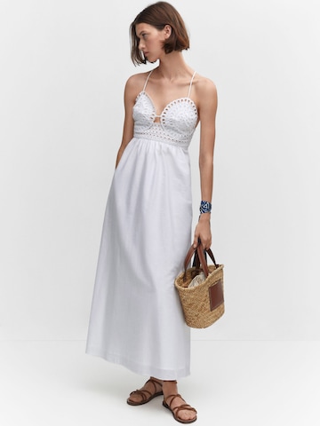 MANGO Beach Dress 'Schiffly' in White