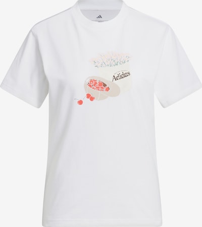 ADIDAS SPORTSWEAR Toiminnallinen paita 'Farmers Market' värissä tummanruskea / taupe / punainen / valkoinen, Tuotenäkymä