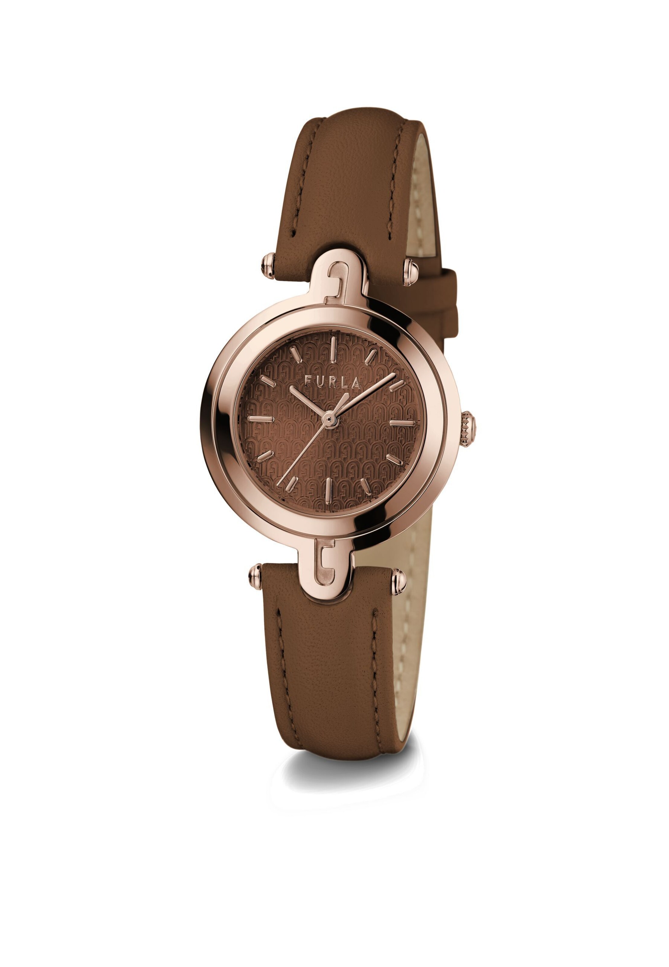 FURLA Analoog horloge 'Arch-Bar' in Bruin