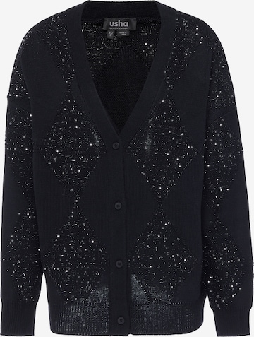 Cardigan usha BLACK LABEL en noir : devant